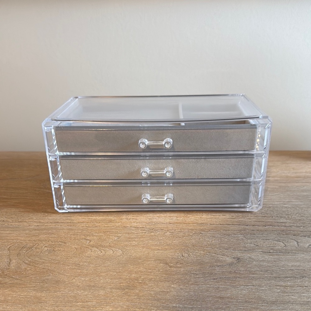 Clear Acrylic 3-Drawer Organizer